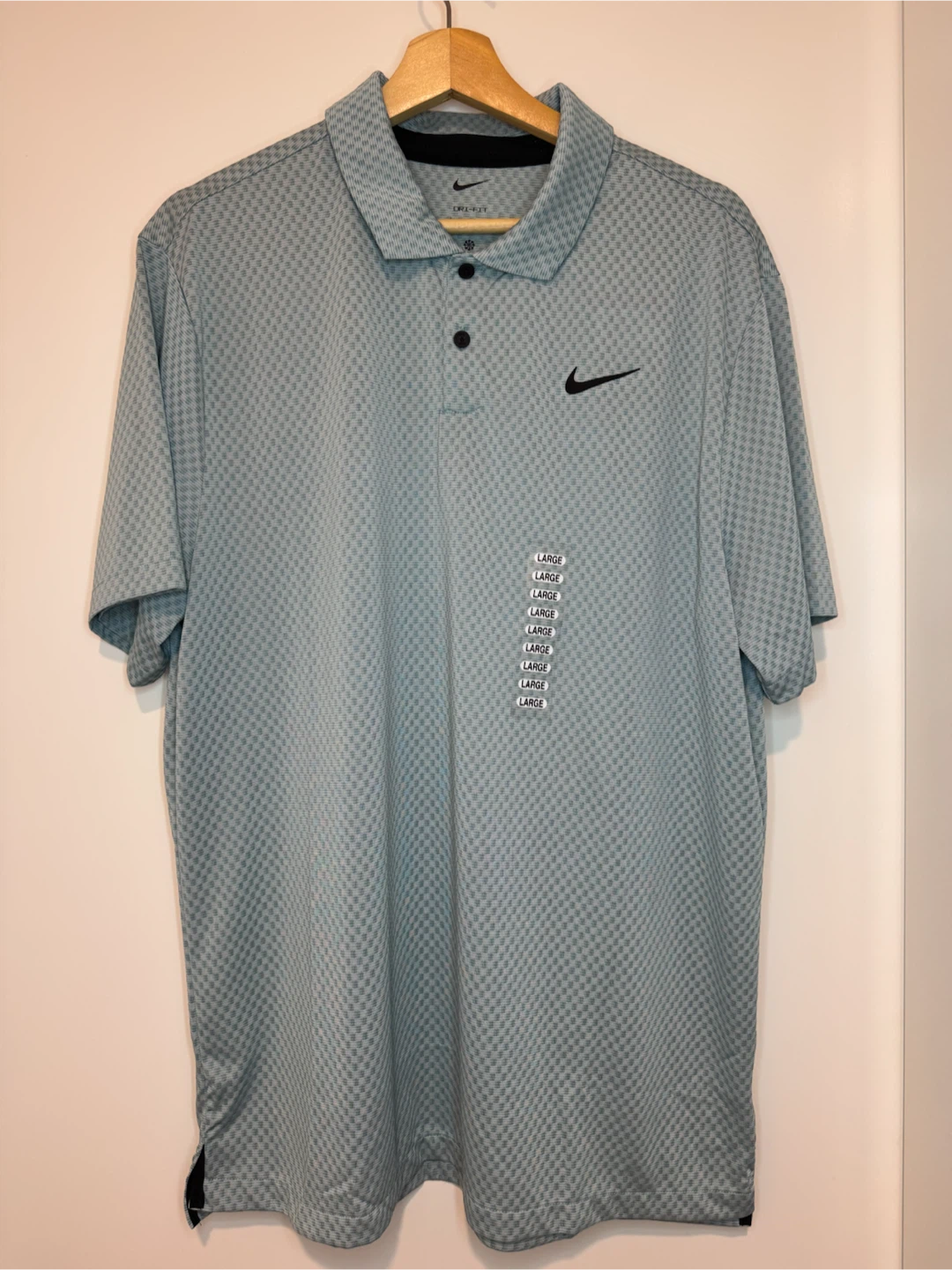 Nike Dri-FIT Golf Polo Shirt Men's Large Blue Short Sleeve NWT