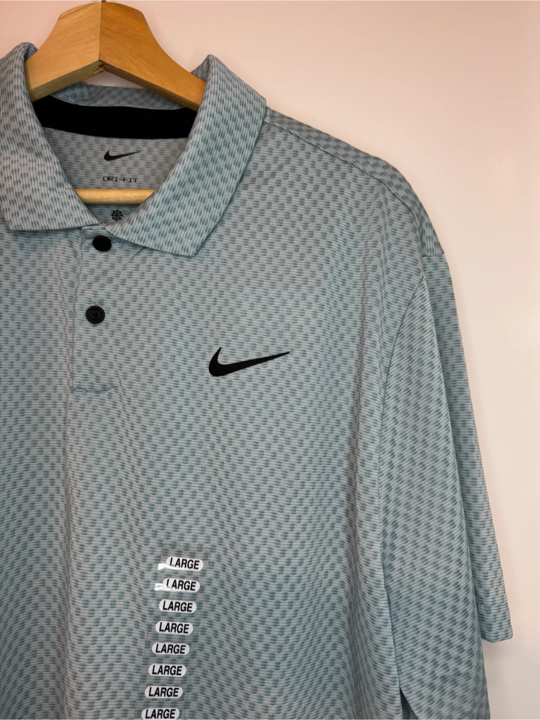 Nike Dri-FIT Golf Polo Shirt Men's Large Blue Short Sleeve NWT - photo 5