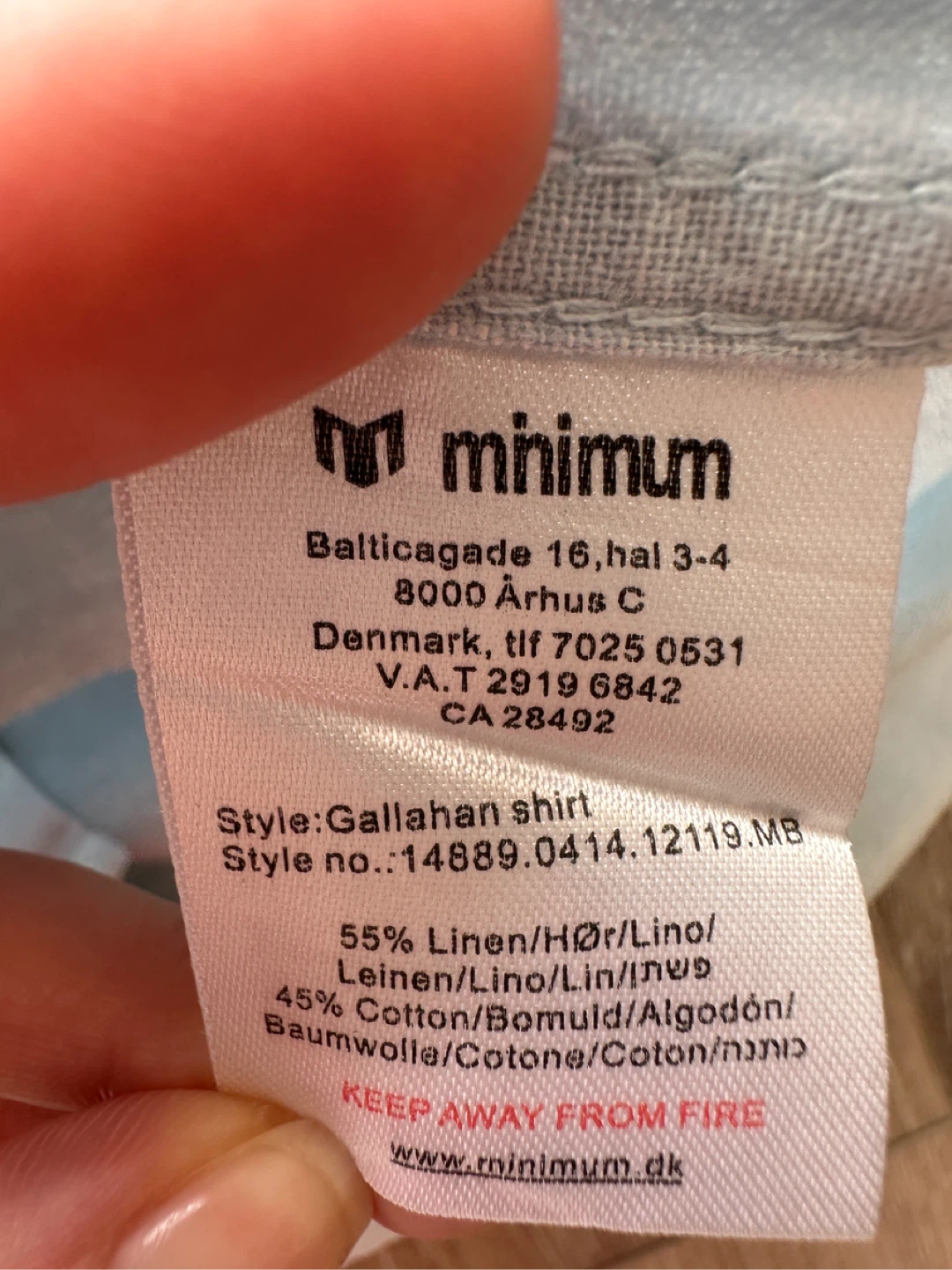 Minimum Light Blue Button-Up Shirt - Size S - photo 4
