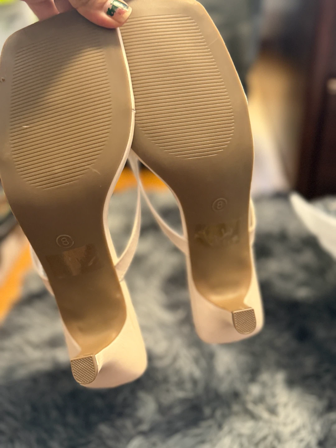 Fashion Nova Cream Square Toe Heeled Sandals - photo 5