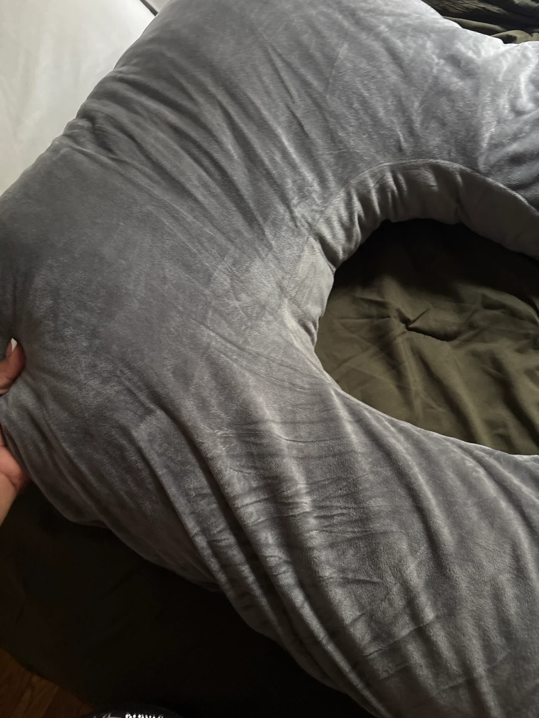 Gray U-Shaped Pregnancy Pillow - photo 2