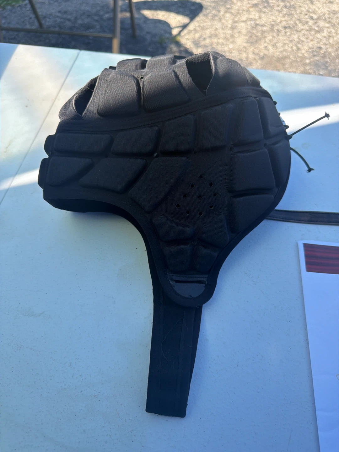 Black Padded Sports Headgear
