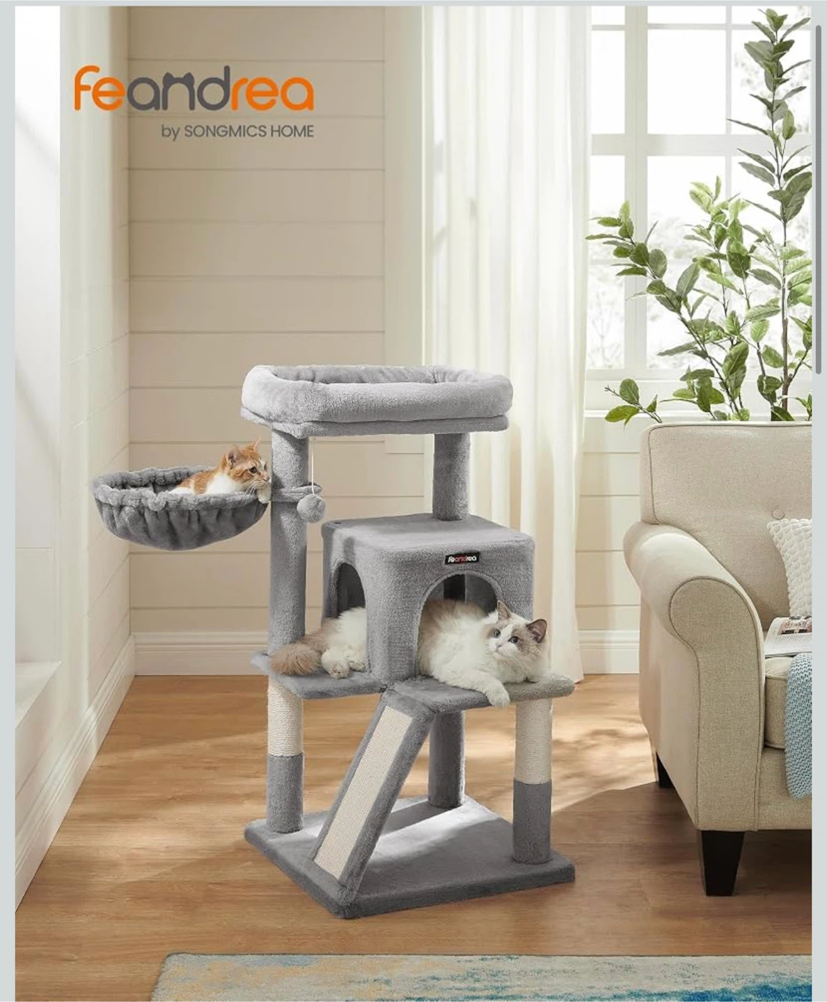 Feandrea Multi-level Cat Tree | Condo & Hammock | Pickup Only - photo 4