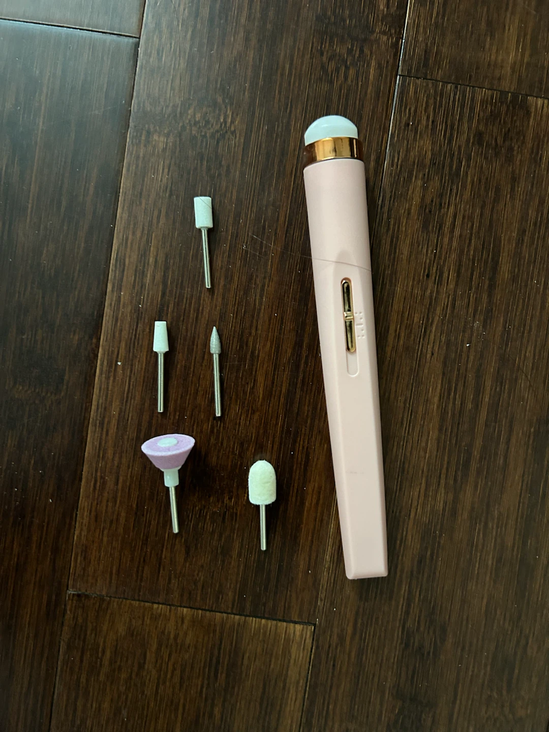 Pink Electric Nail File with Attachments