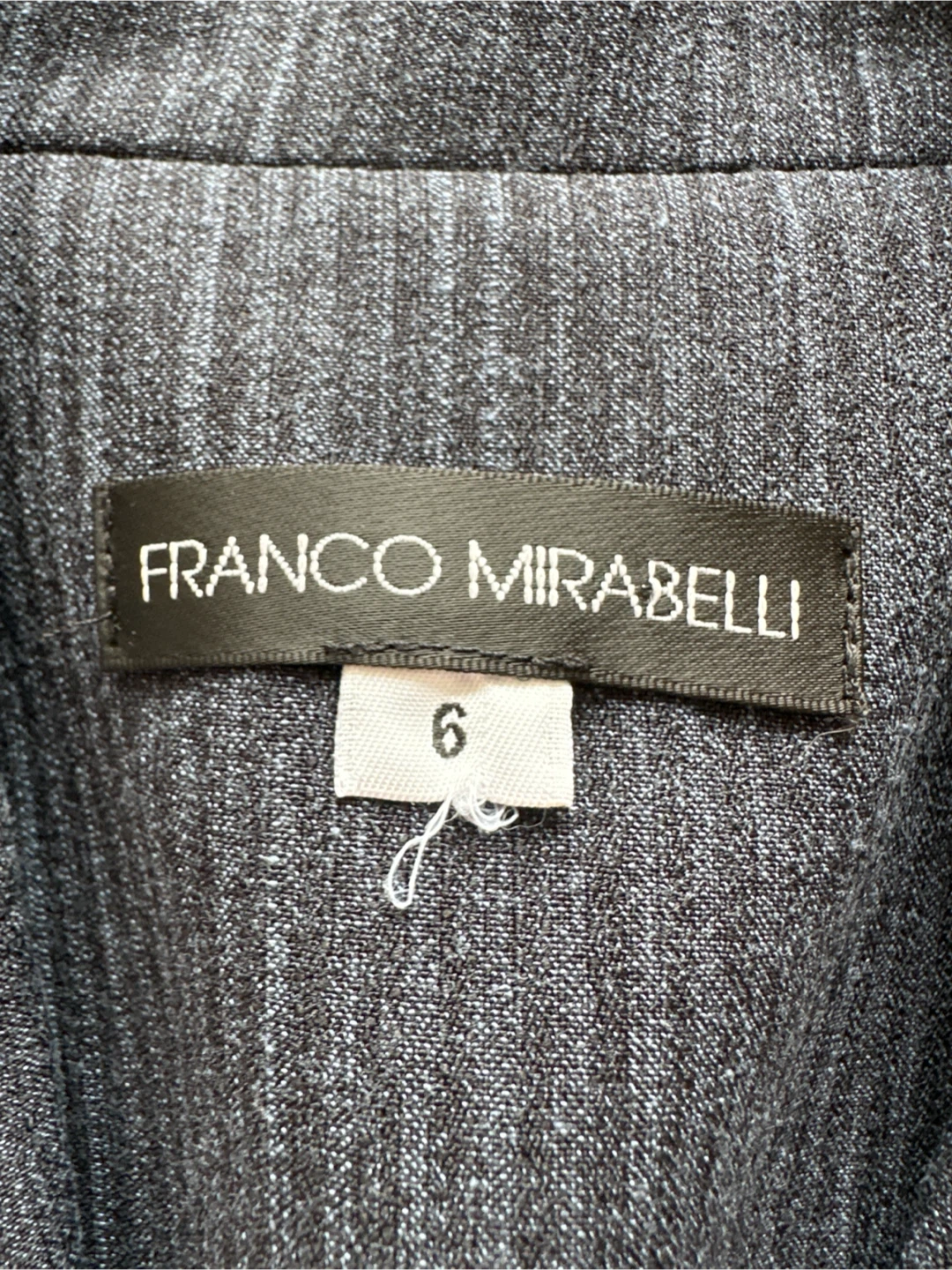 Franco Mirabelli Blue Grey Pinstripe Blazer - Size 6 - photo 2