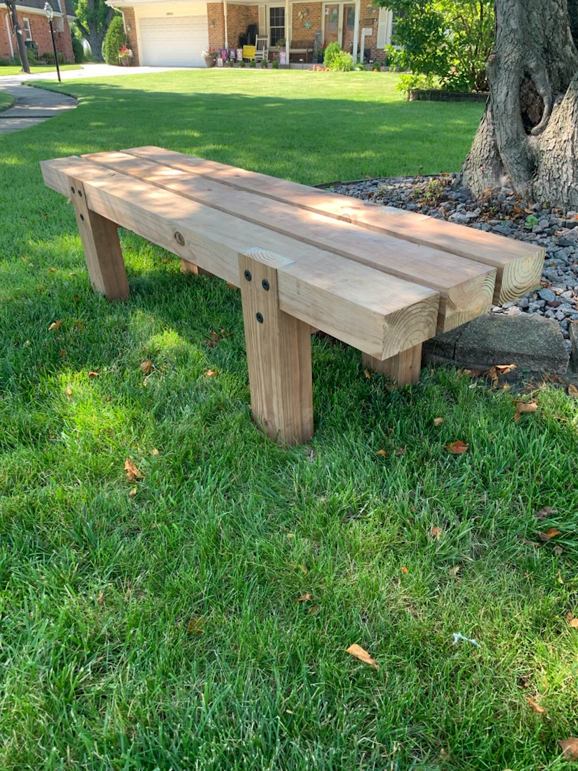 Rustic Timber Garden Bench