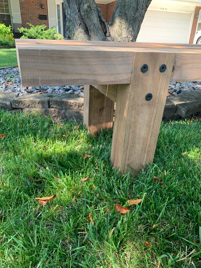 Rustic Timber Garden Bench - photo 2