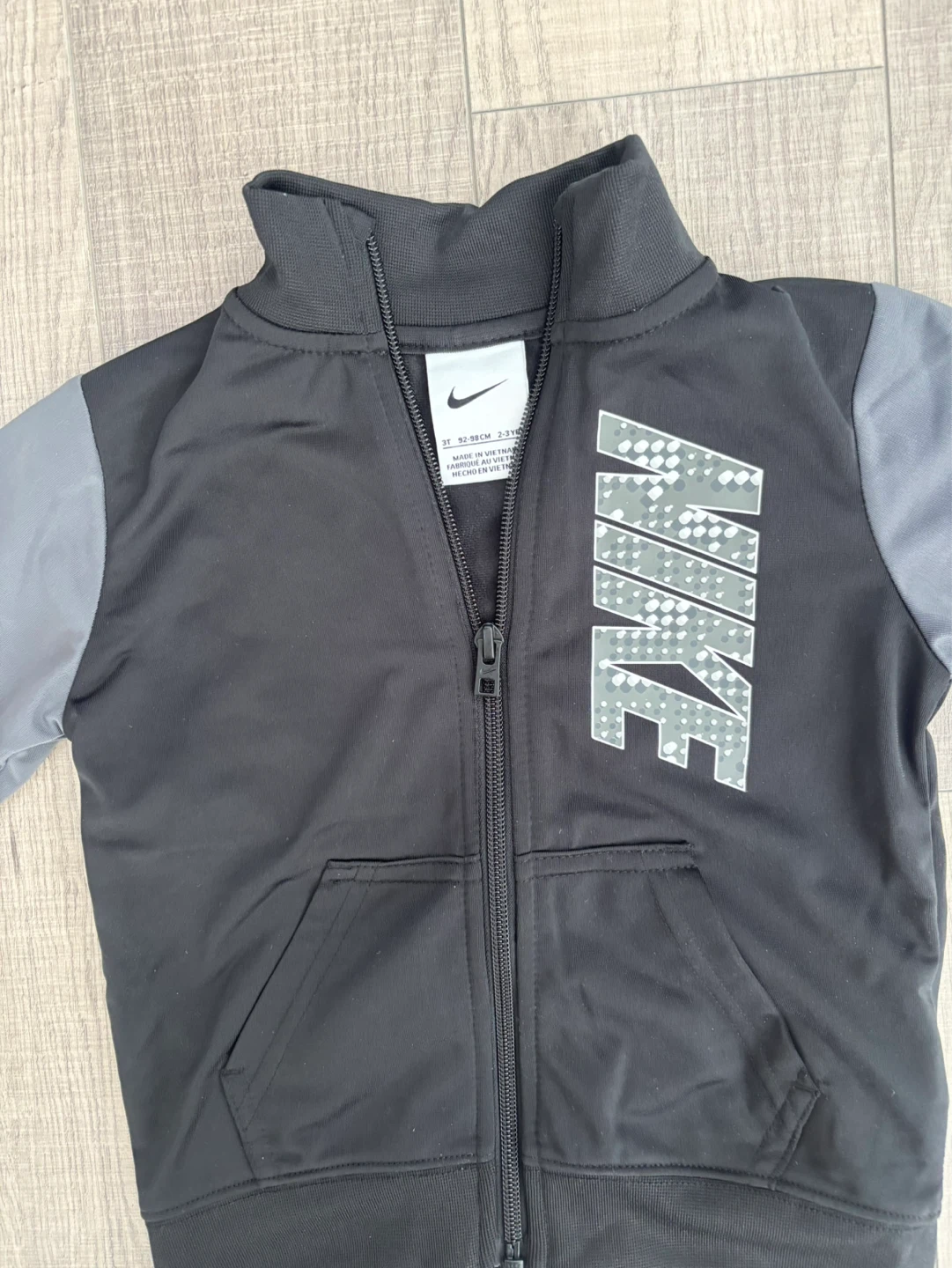 Brand new 3T Nike Track Jacket - Black/Grey - photo 3