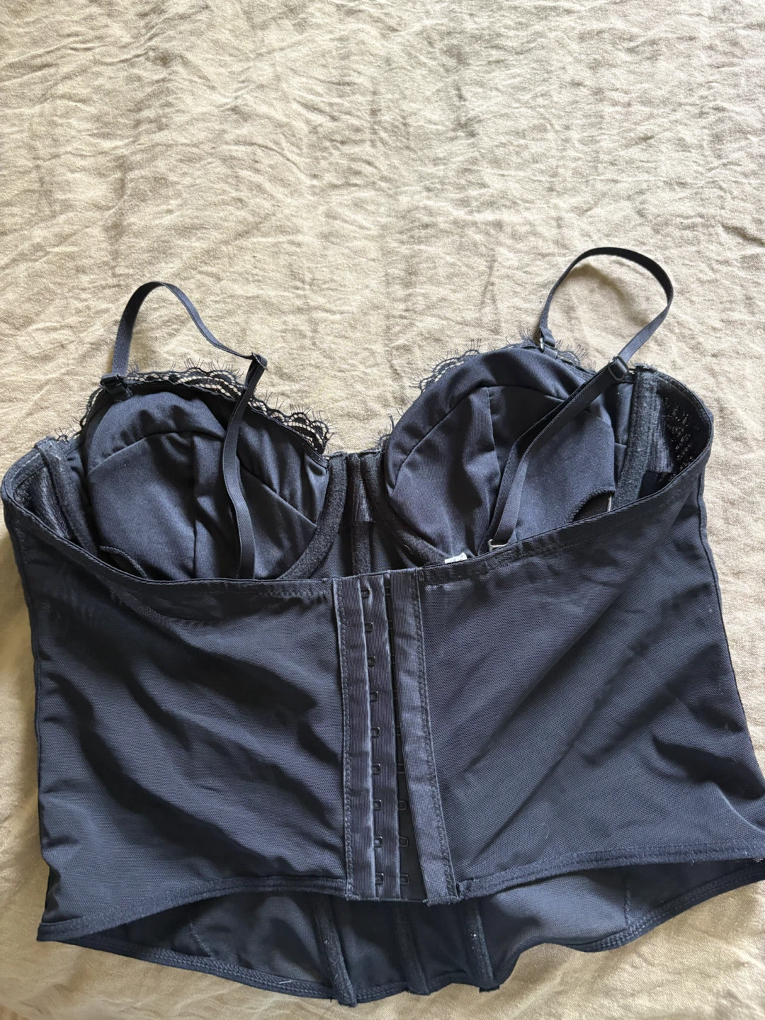 GARAGE Black Lace Corset Top M/M - photo 2