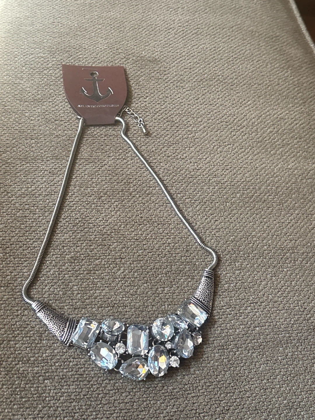 Atlantic Coastline Statement Necklace with Rhinestones - photo 2