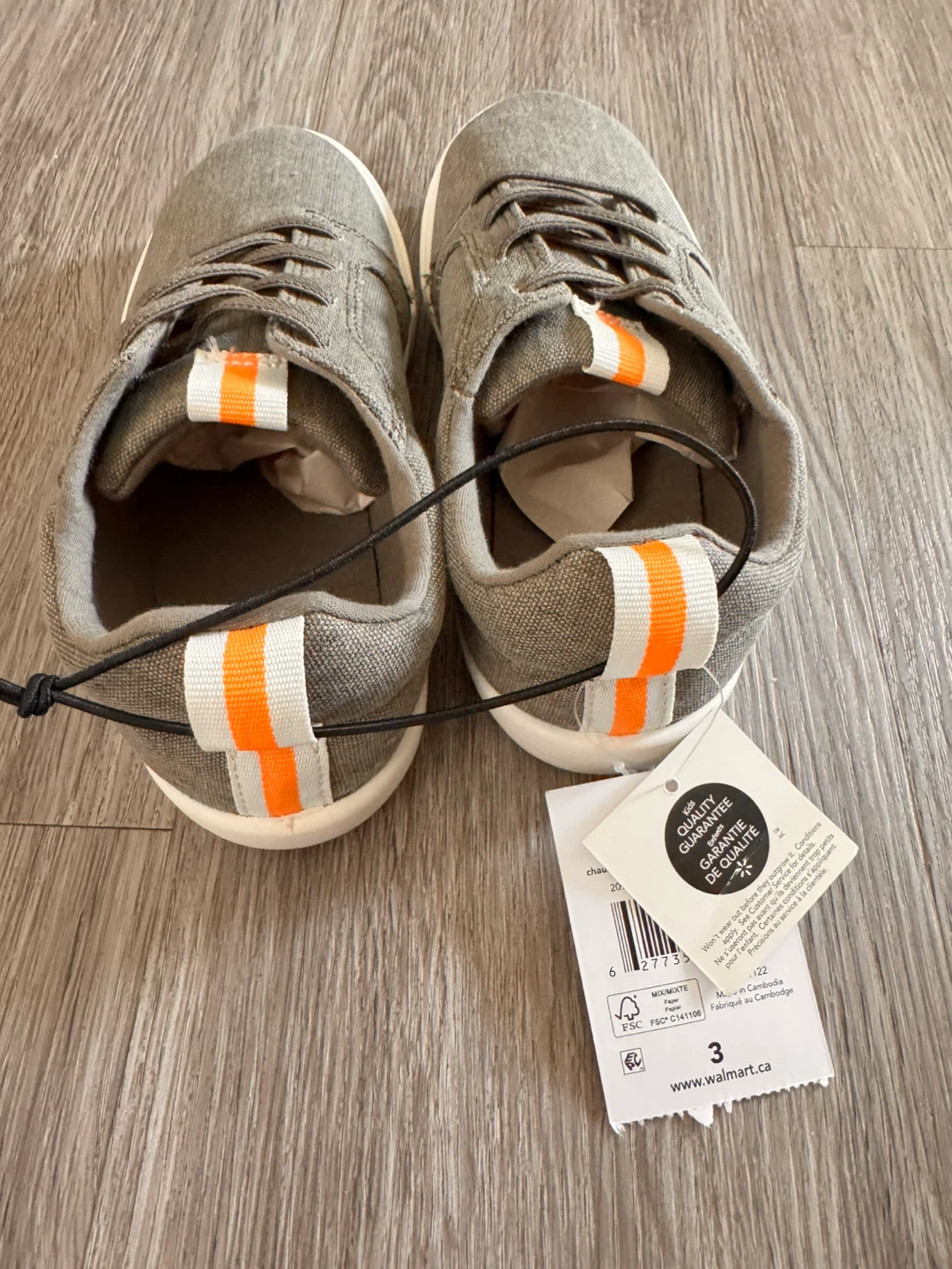 Grey Canvas Sneakers - Size 3 new - photo 3