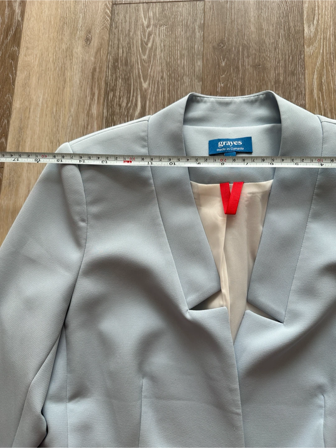 GRAYES Blazer Size 2 Light Sky Blue - photo 3