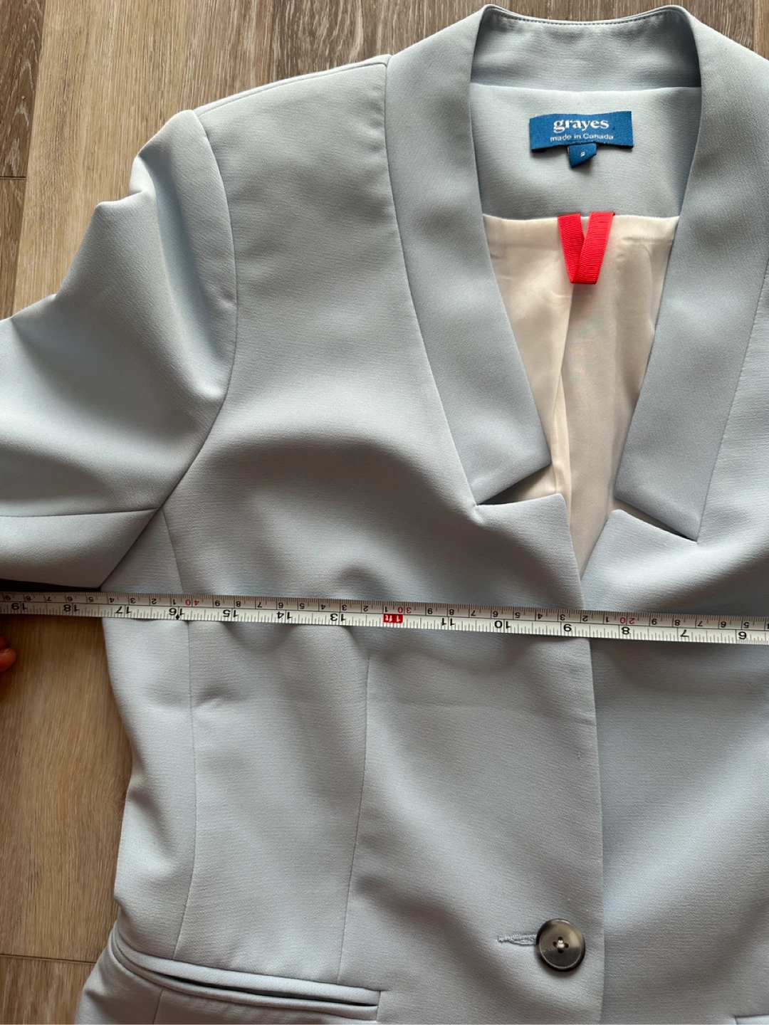 GRAYES Blazer Size 2 Light Sky Blue - photo 4