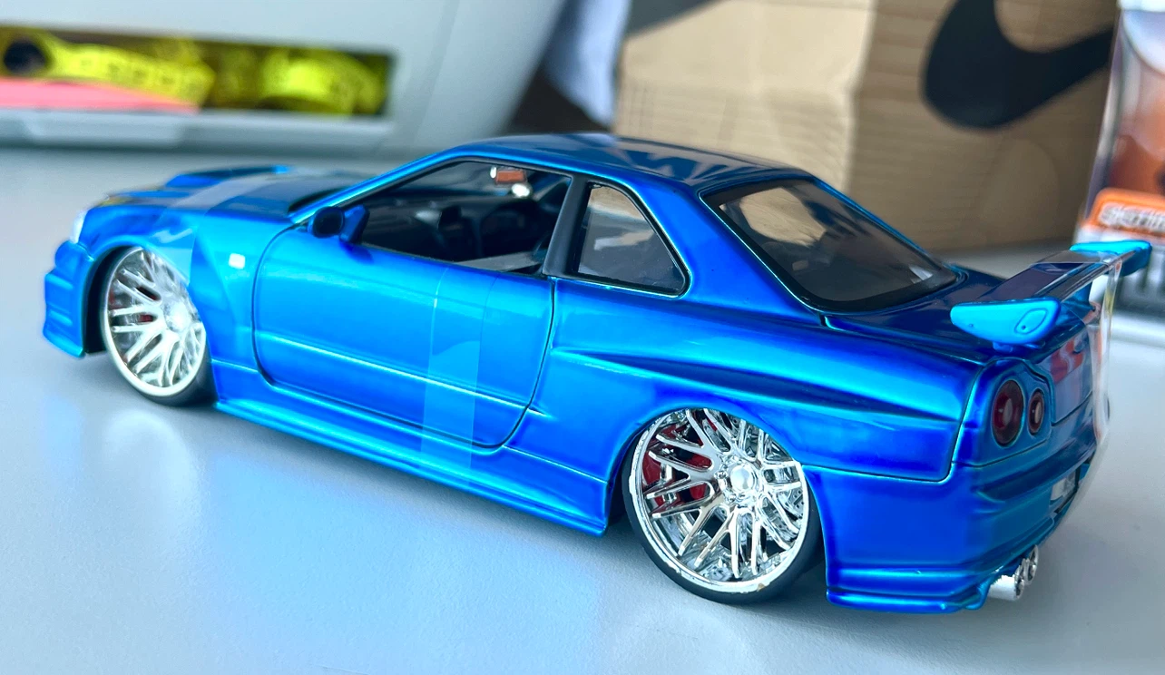 1:24 Blue Nissan Skyline GT-R R34 - photo 3