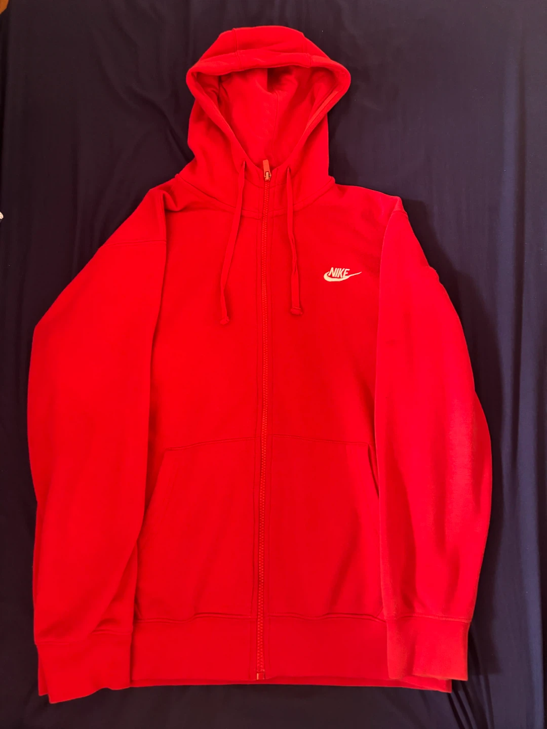 Nike Red Zip-Up Hoodie