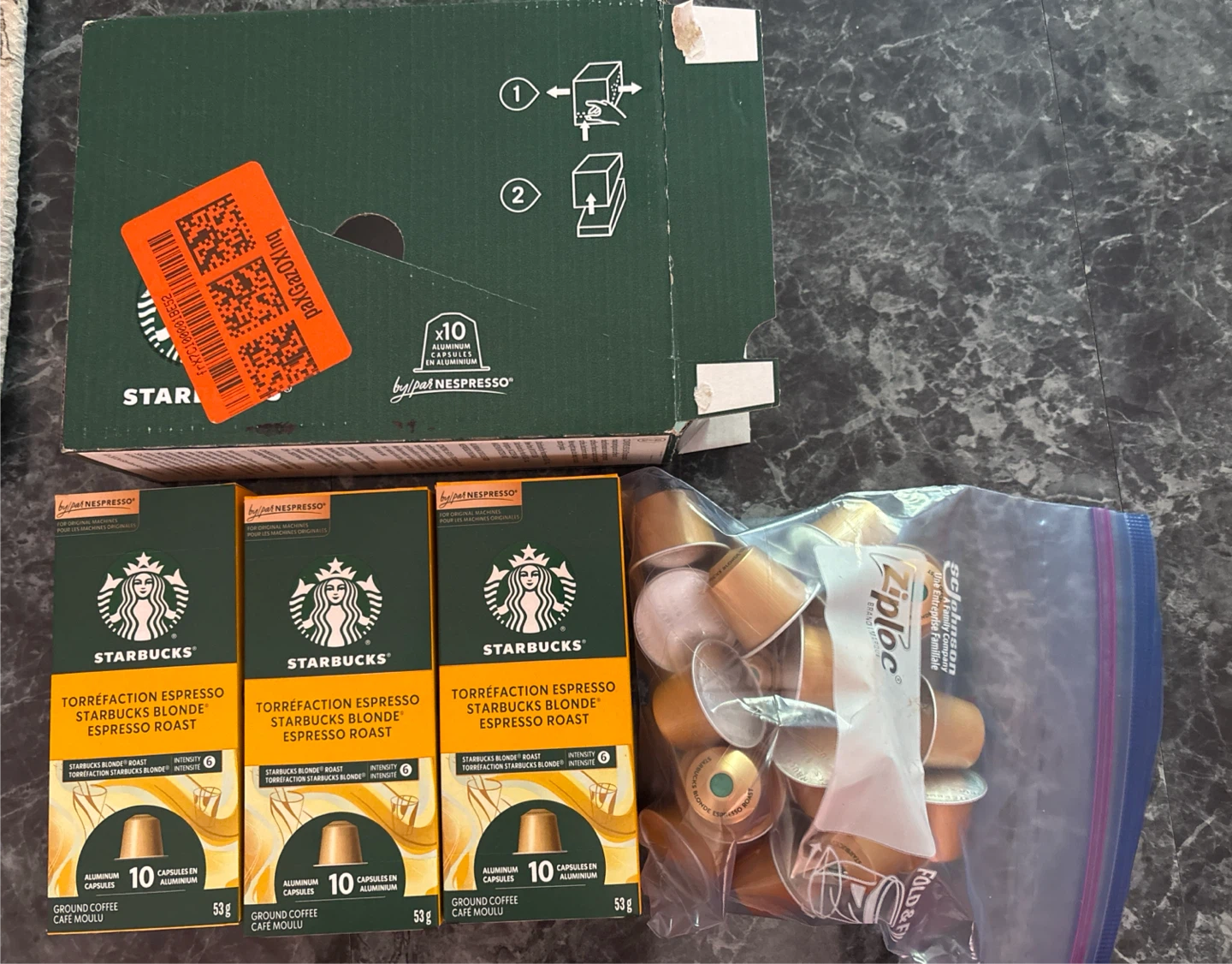 Starbucks Blonde Espresso Roast Nespresso Capsules - 30 Count
