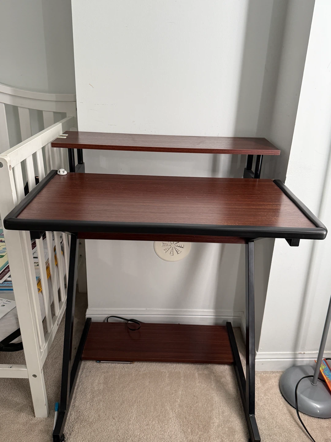 Computer Desk with Monitor Shelf & Storage – Excellent Condition
