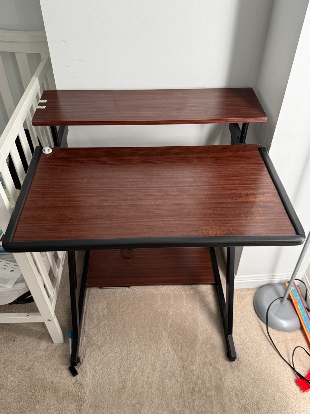 Computer Desk with Monitor Shelf & Storage – Excellent Condition - photo 3