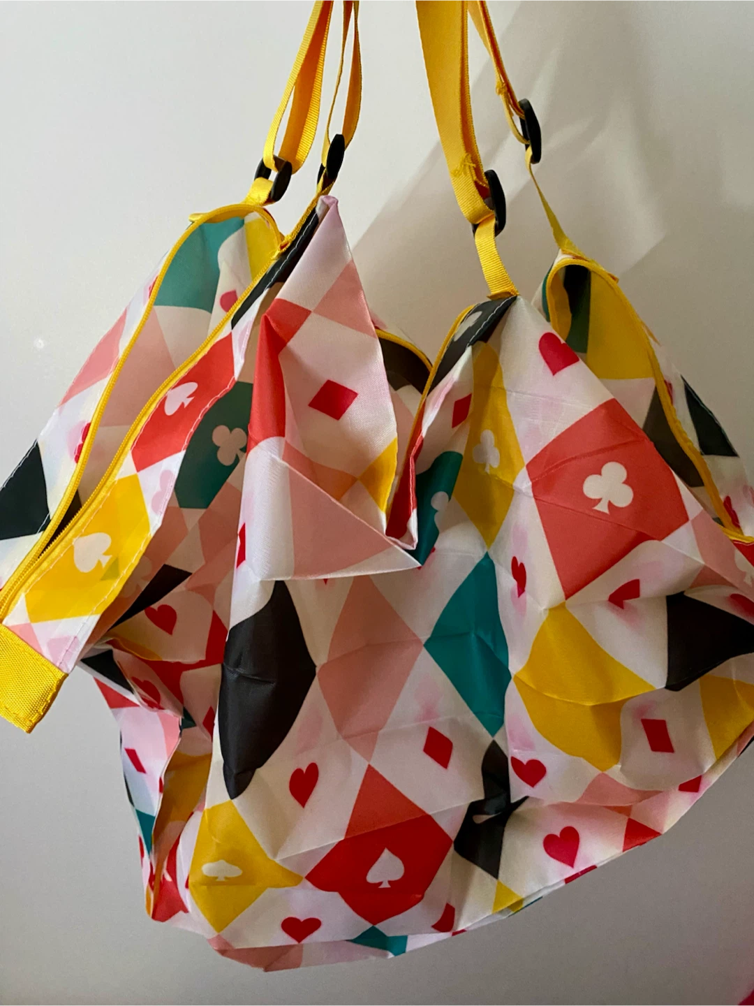 Colorful Card Suit Reusable Shopping Bag