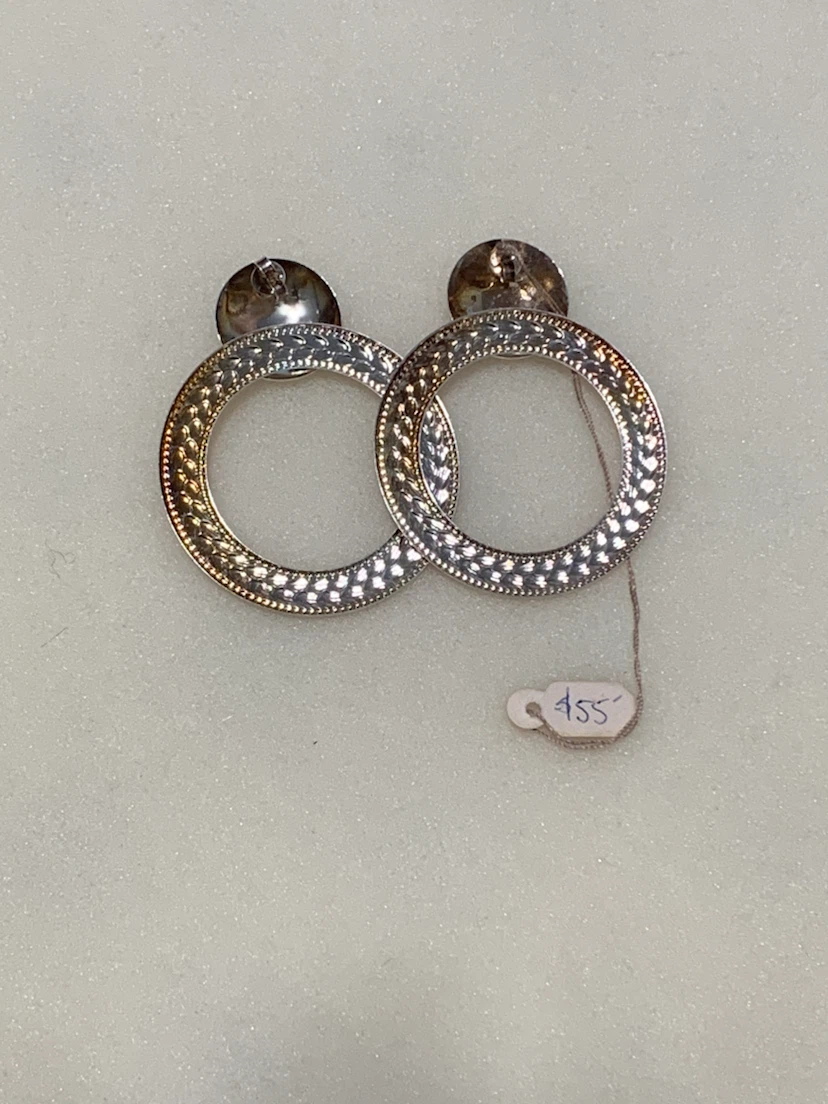 Silver Tone Hoop Earrings - photo 2