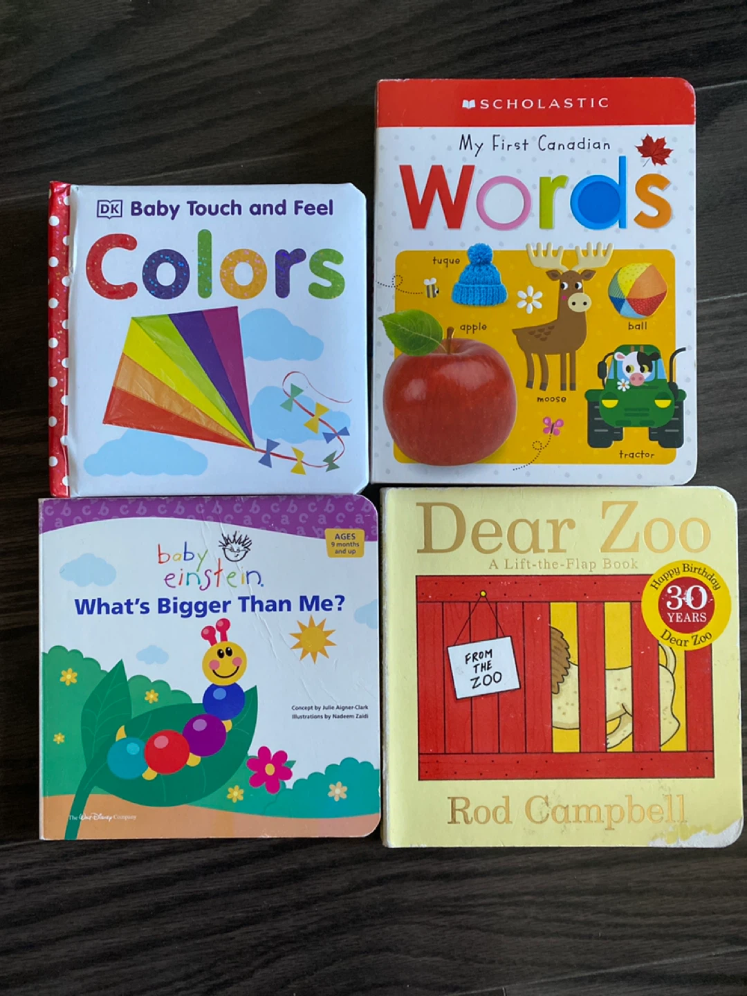 Set of 4 Board Books for Babies and Toddlers