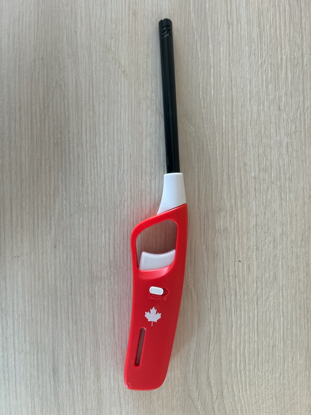 Red Utility Lighter with Canadian Flag