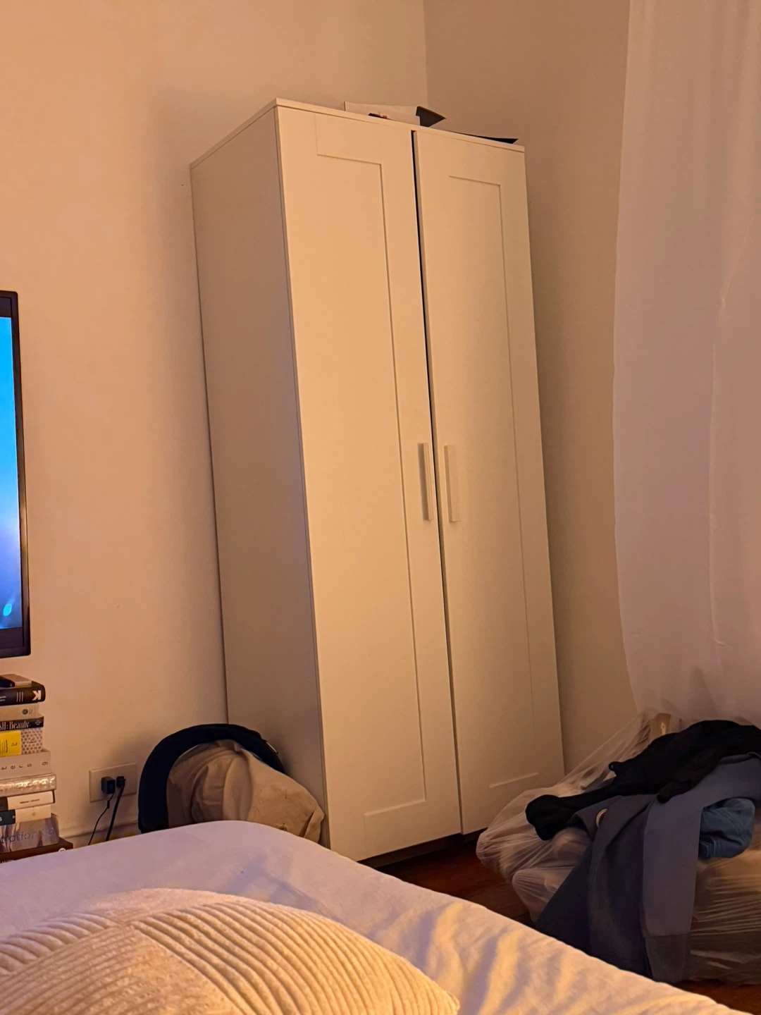 BRIMNES White Two-Door Wardrobe