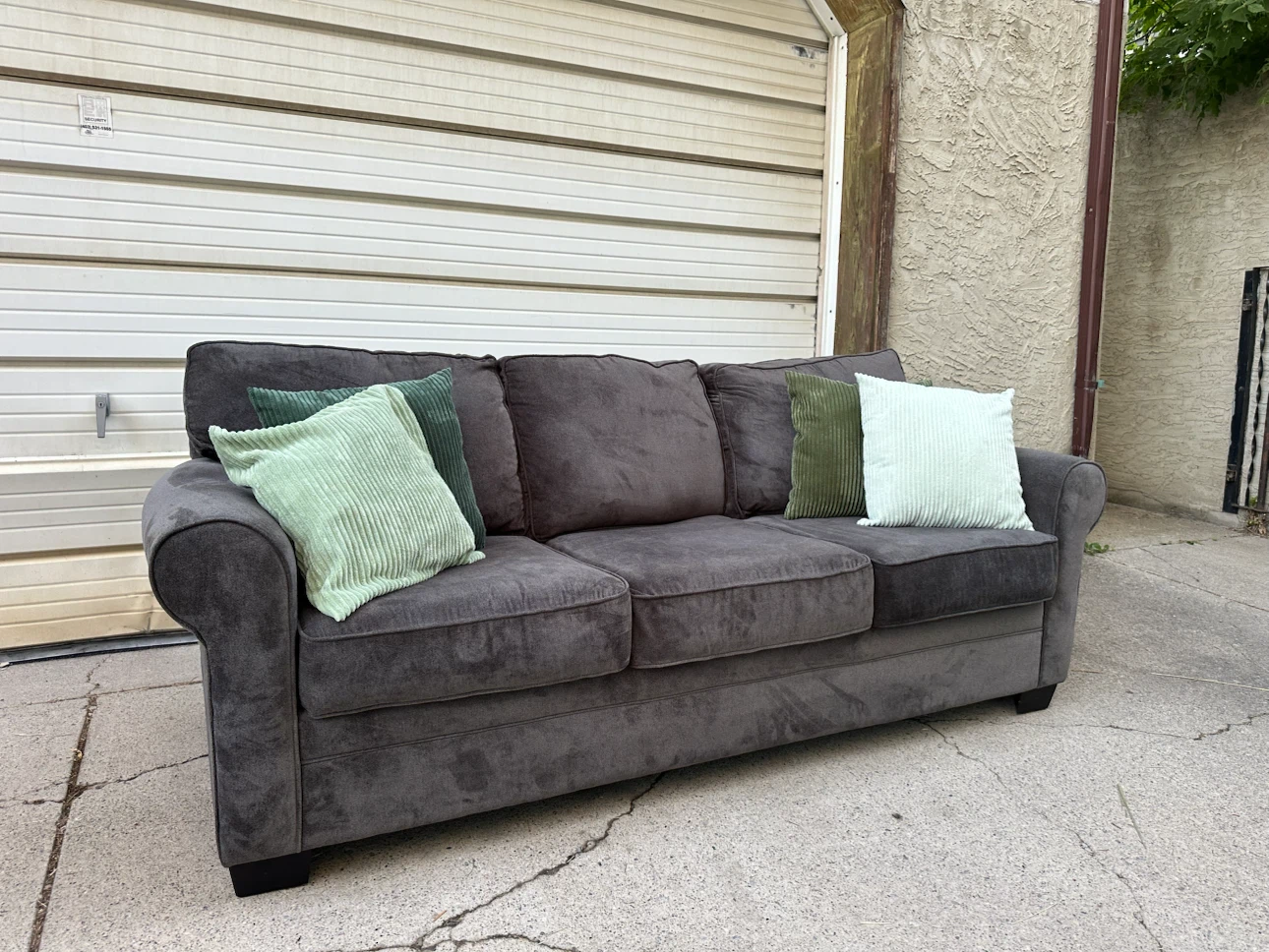 Made in Canada  Dark Grey Sofa | Soft Fabric