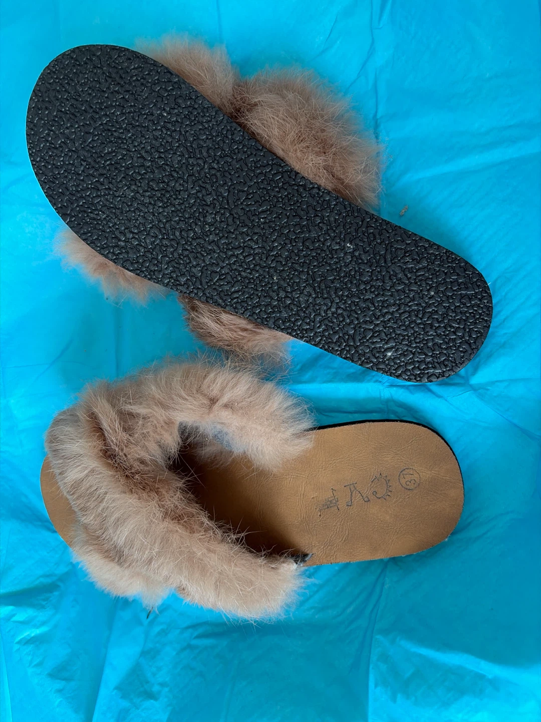Fuzzy Slides Sandals