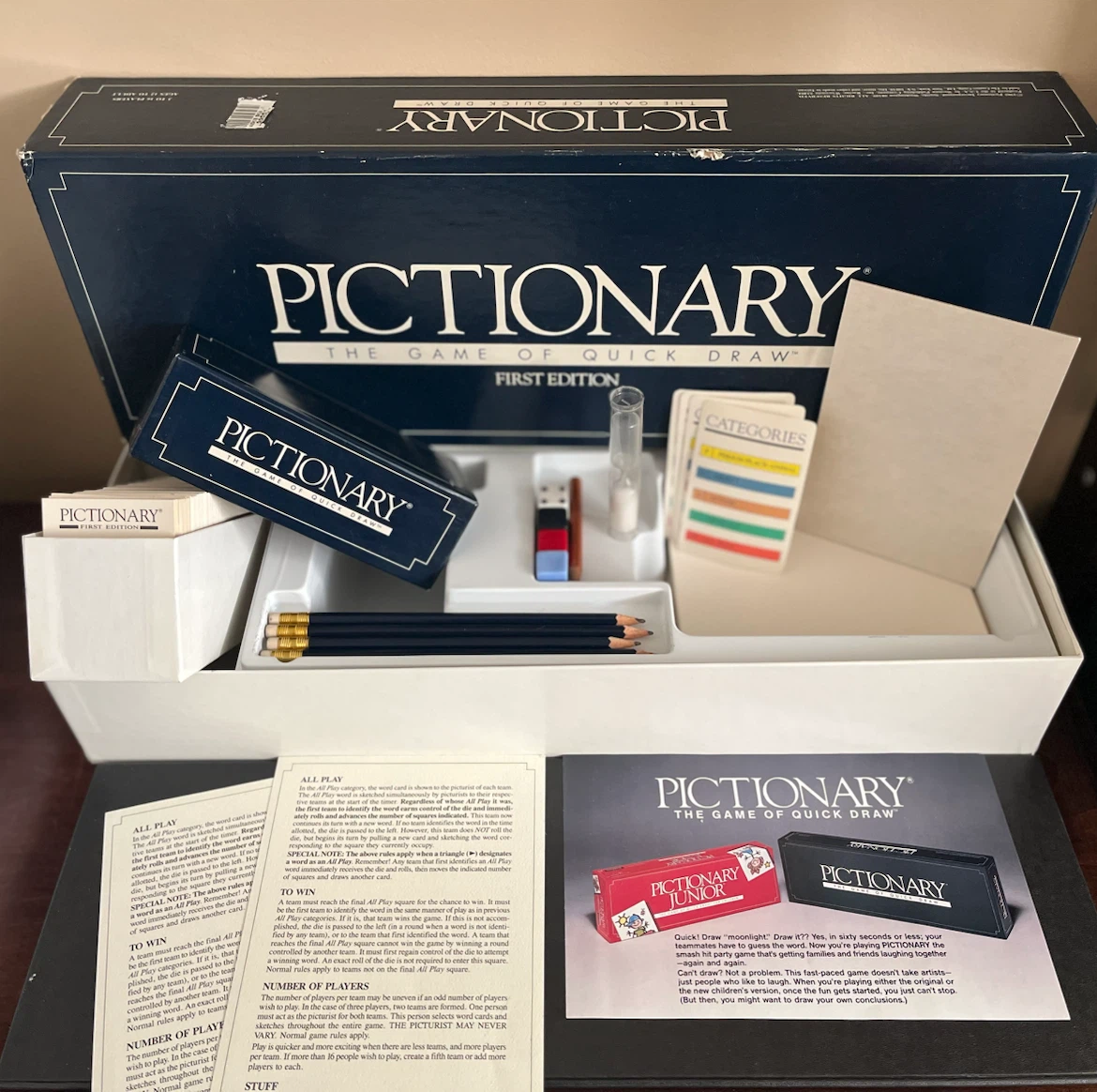 Pictionary: The Game of Quick Draw - First Edition Board Game