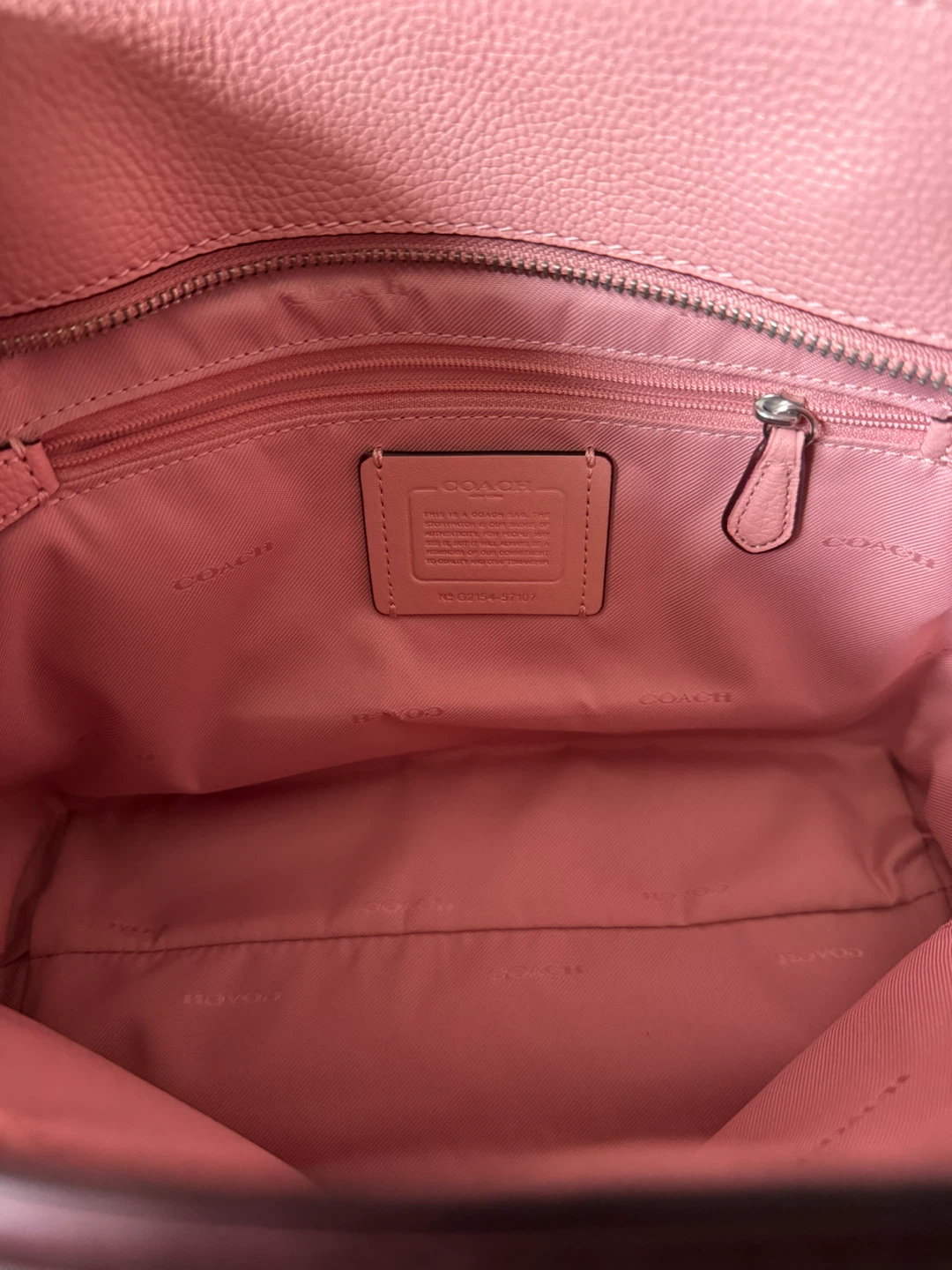Coach Pink Leather Tote Bag - photo 3