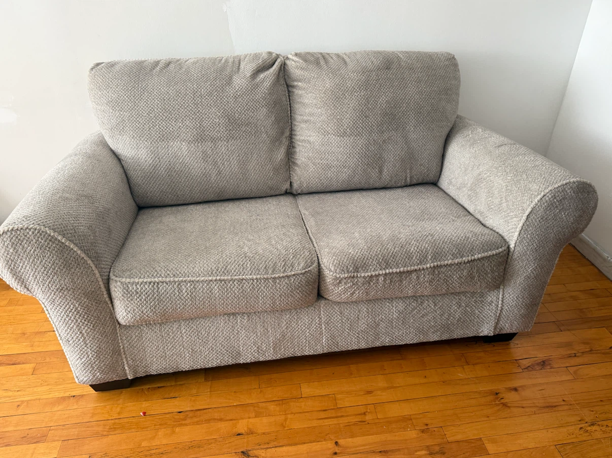 Light Gray Loveseat Sofa - photo 2