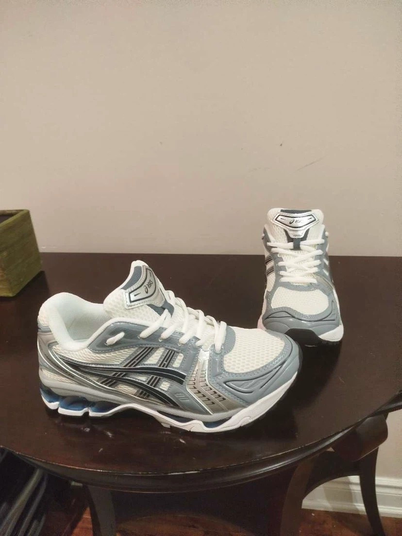 ASICS Gel Running Shoes White/Grey/Blue US 9.5