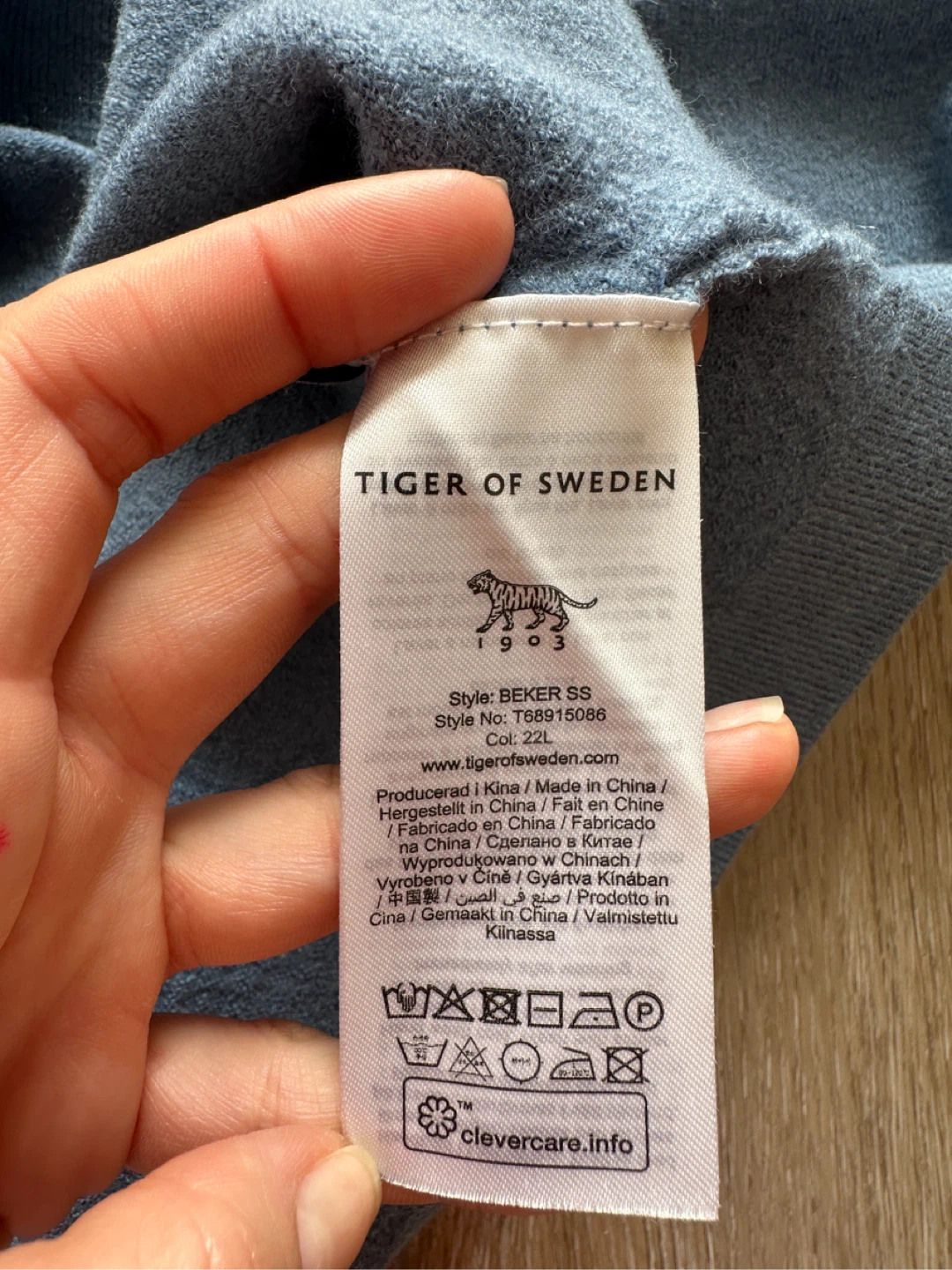 Tiger of Sweden Blue Wool Polo Shirt XS - photo 4