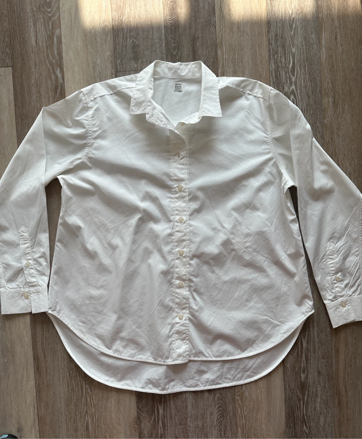 Totême White Cotton Button-Up Shirt Size M