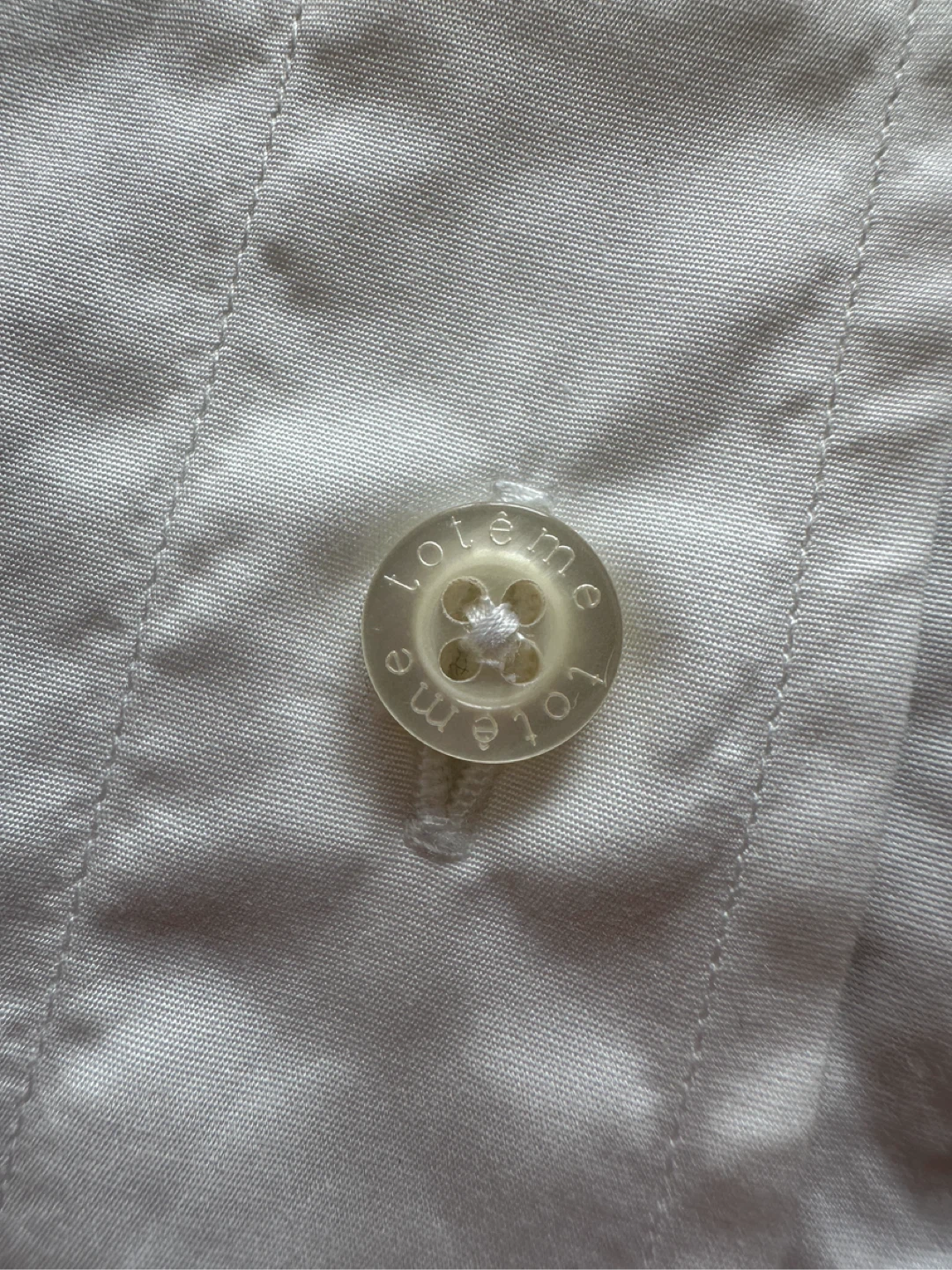 Totême White Cotton Button-Up Shirt Size M - photo 3