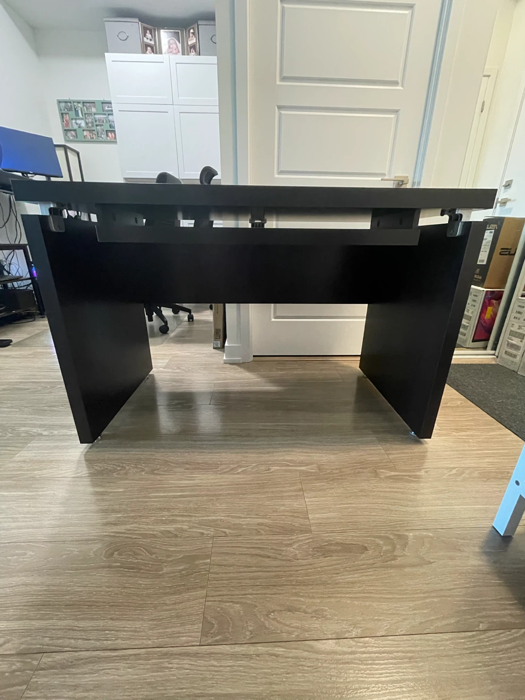 Dark Brown Computer Desk with keyboard tray - photo 2