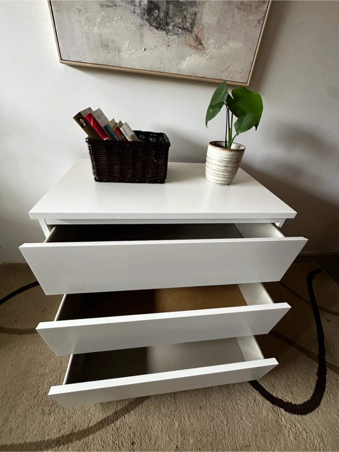 White 3-Drawer Dresser