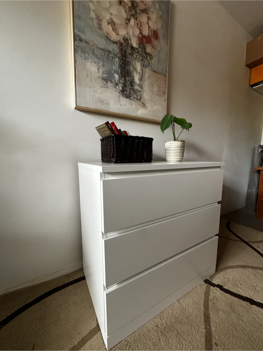 White 3-Drawer Dresser - photo 2