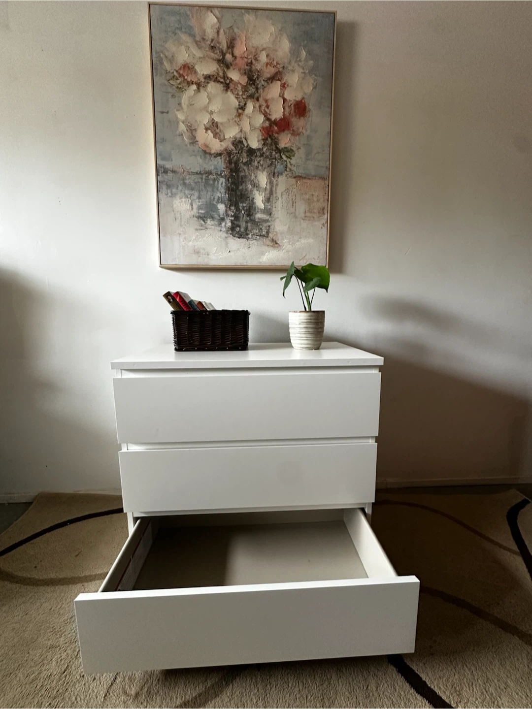 White 3-Drawer Dresser - photo 3