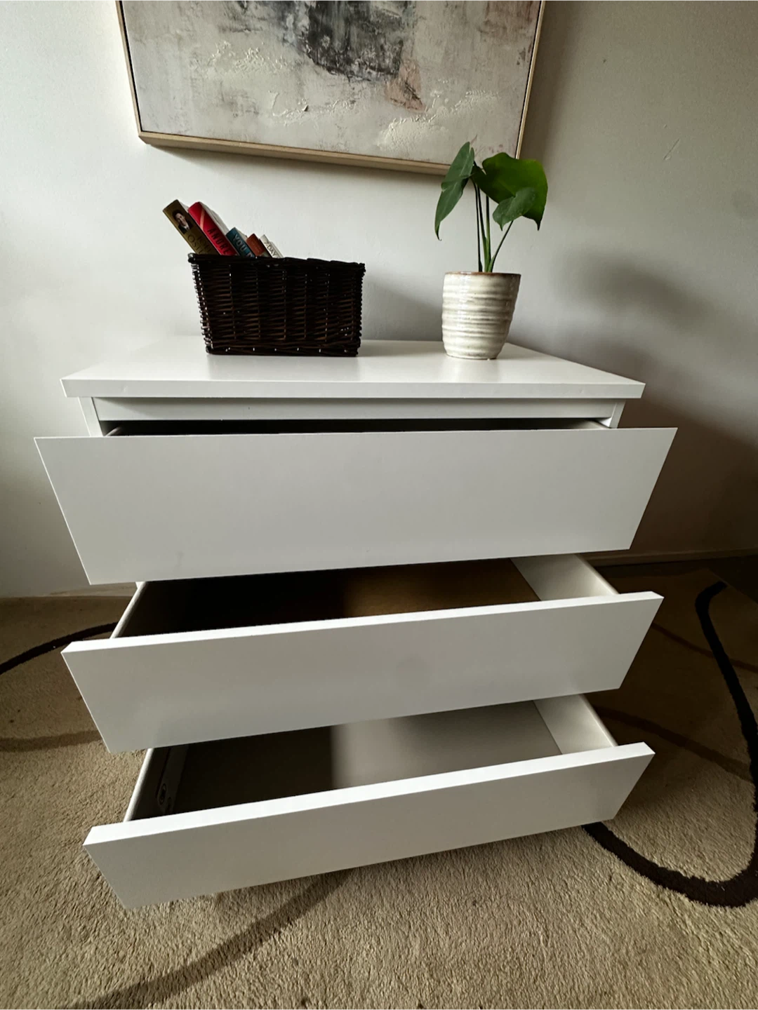 White 3-Drawer Dresser - photo 4