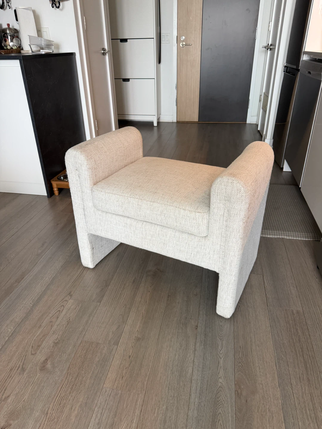 Cream Upholstered Bench