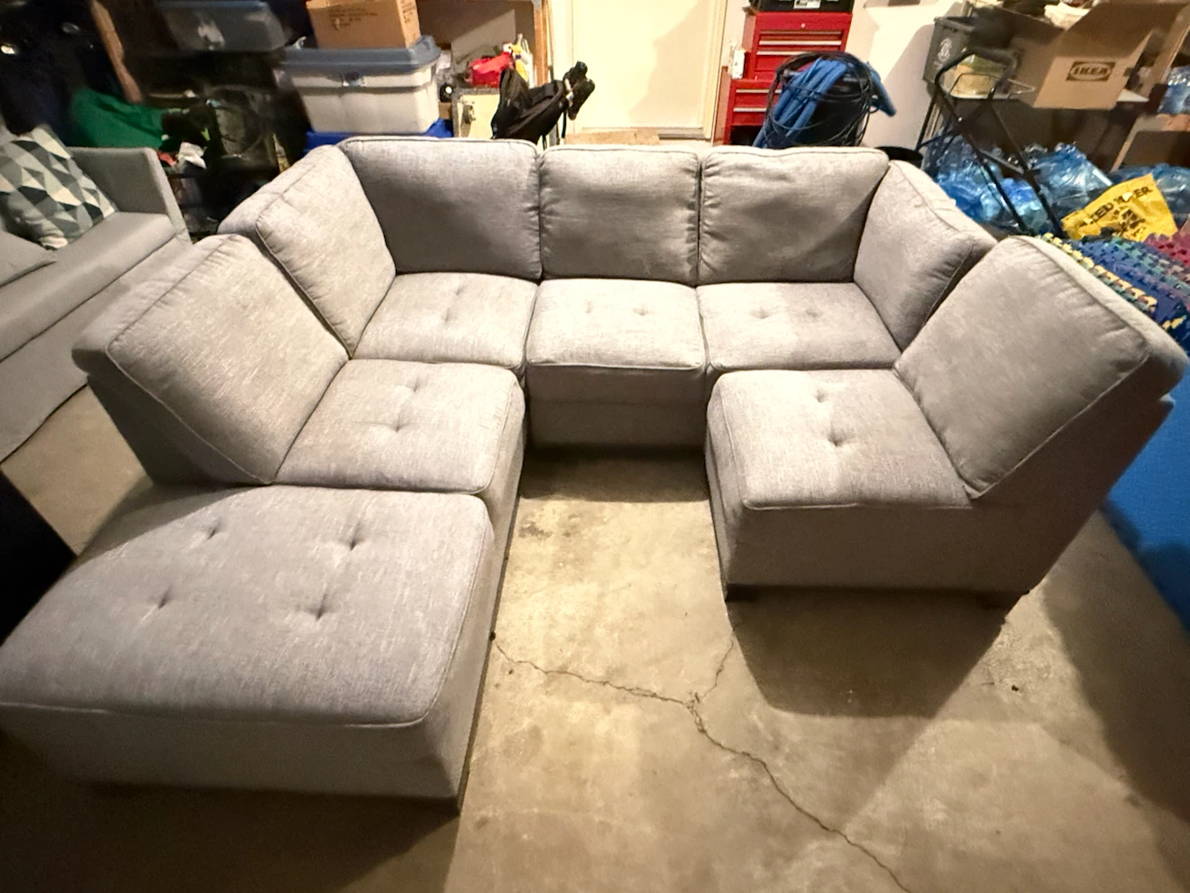 Modular Grey Sectional Sofa