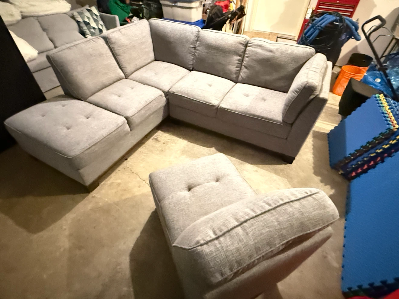 Modular Grey Sectional Sofa - photo 2