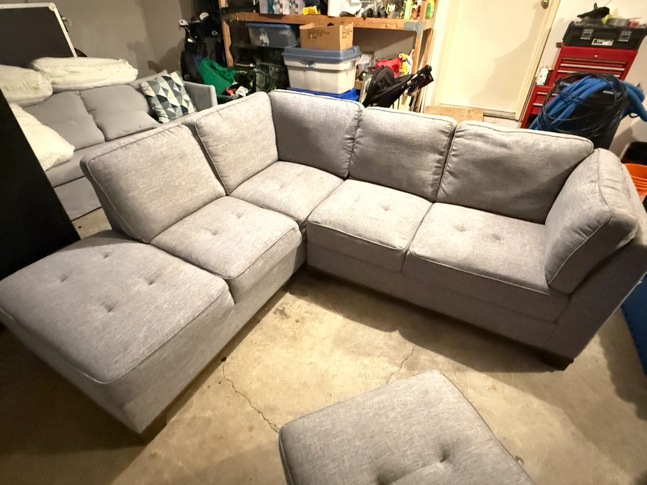 Modular Grey Sectional Sofa - photo 4