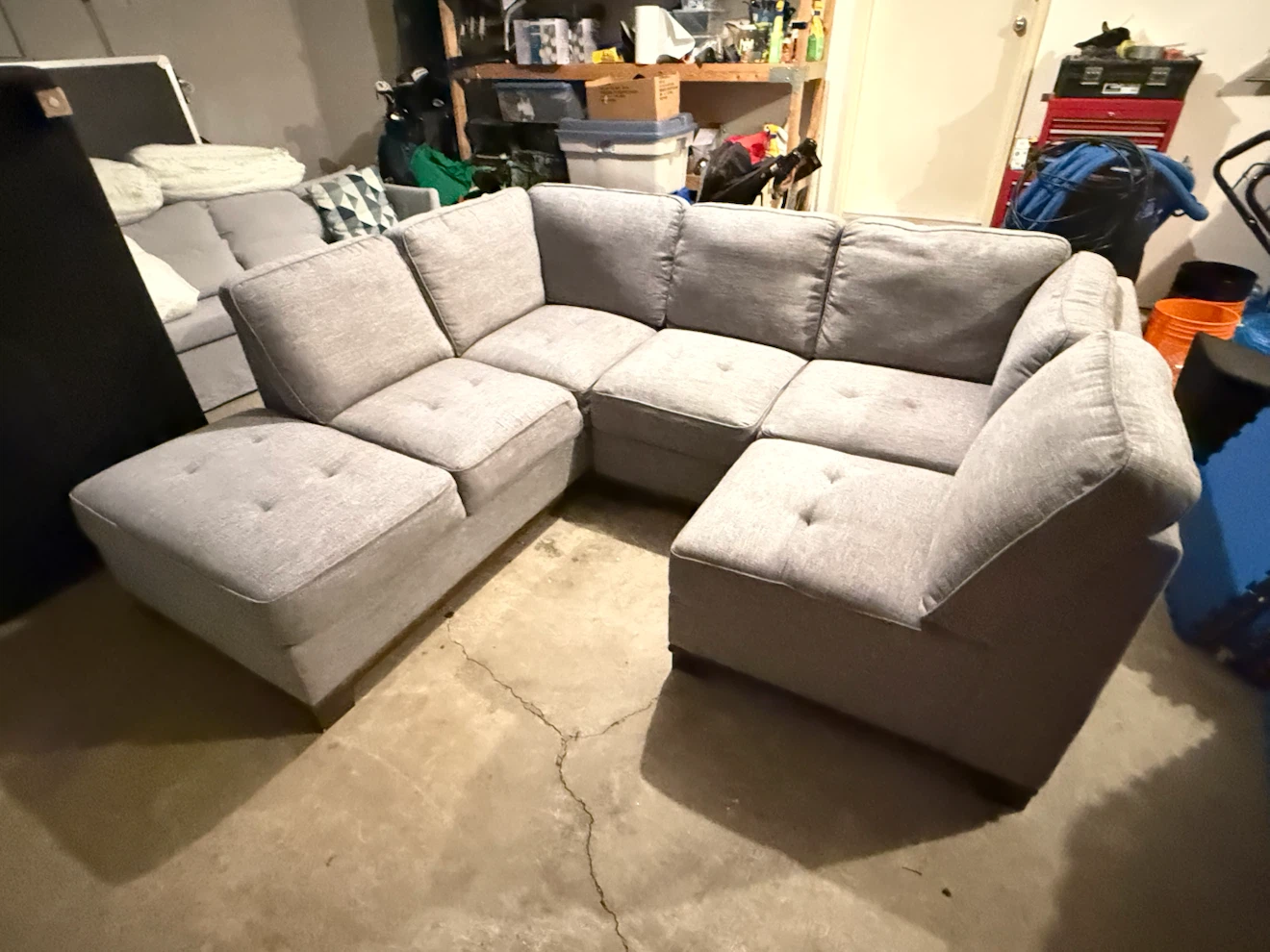 Modular Grey Sectional Sofa - photo 5