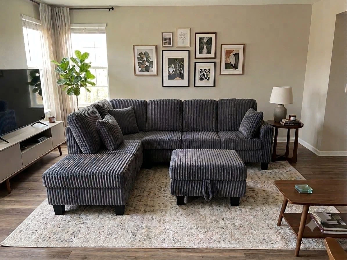 Sectional Sofa with Ottoman - photo 2