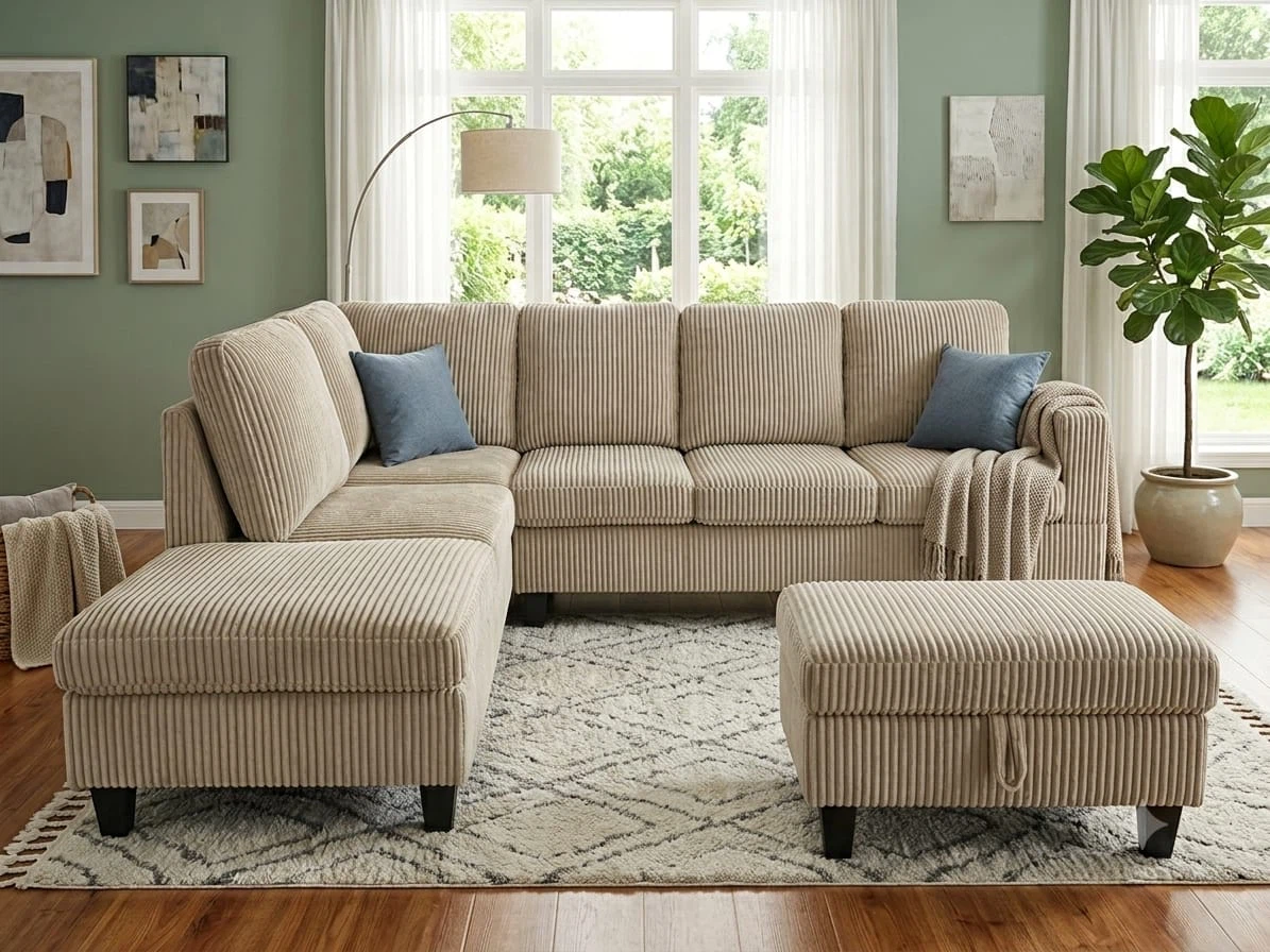 Sectional Sofa with Ottoman - photo 4