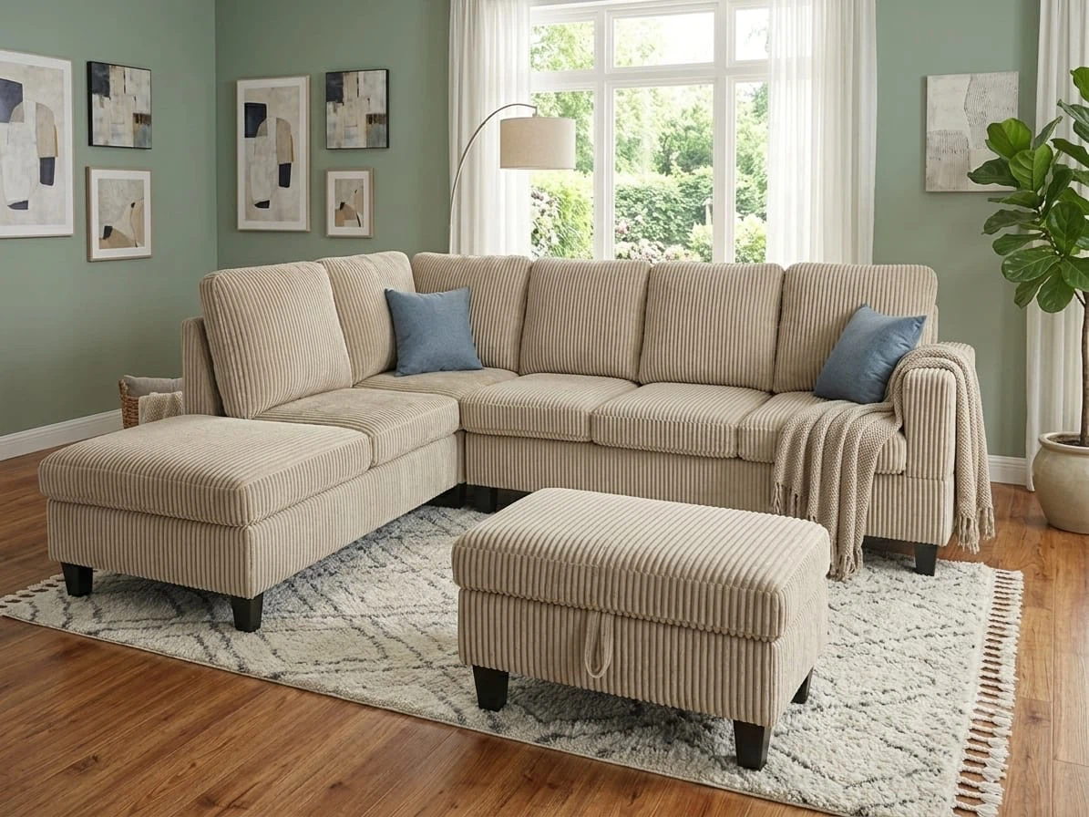 Sectional Sofa with Ottoman - photo 5