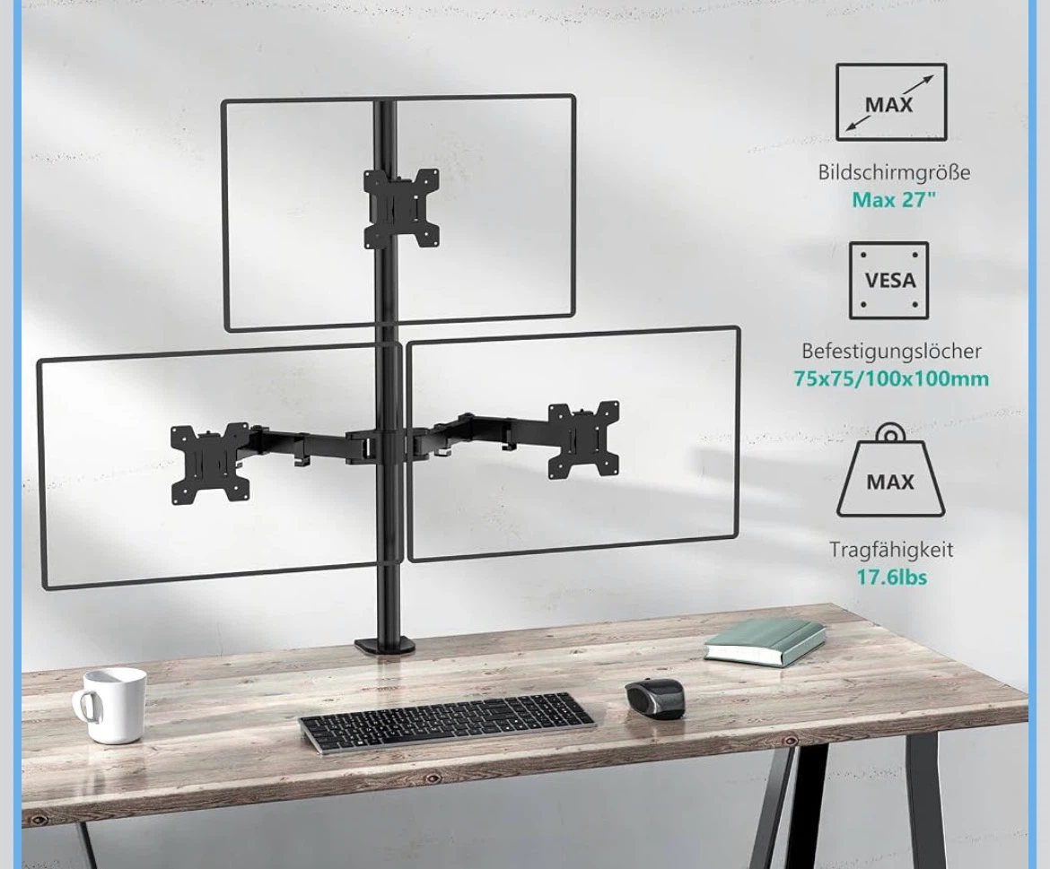 Triple Monitor Desk Mount Stand - photo 2